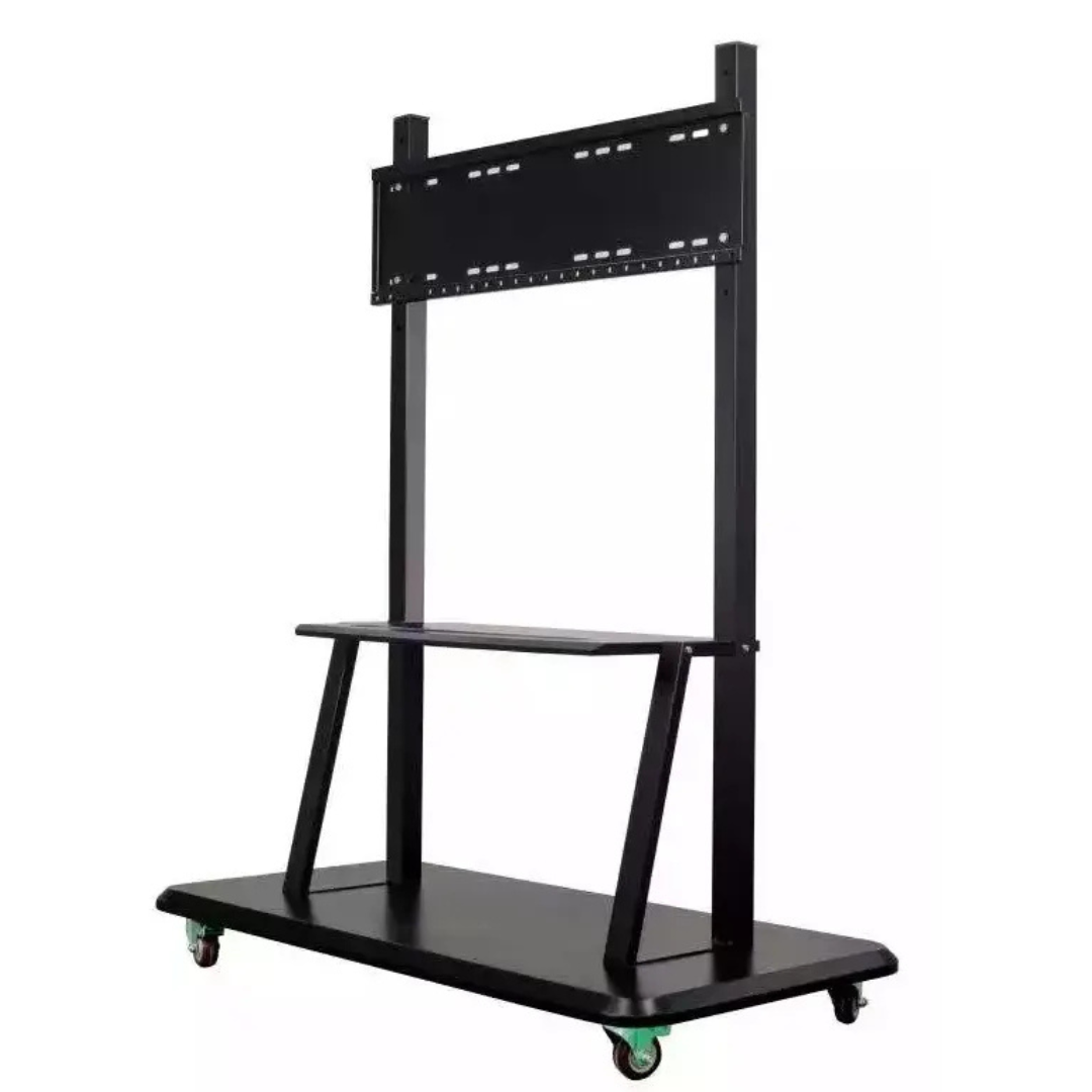 Portable Floor Stand for Smart TV Rolling Cart for Interactive Flat Panel Displays