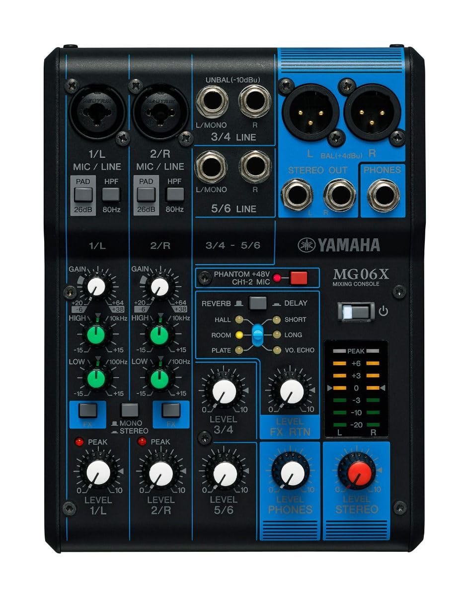 Yamaha MG06X 6 - Input Compact Stereo Mixer - Universal AV Solutions